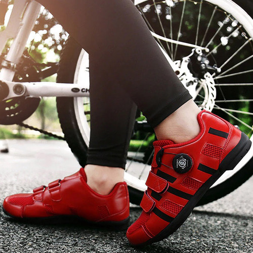 맥다이나믹스 클릿없는 평페달 자전거신발/RED